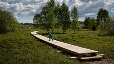 Nauná stezka kolem umavského rybníku Olina