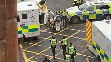 Policie zasahuje pi incidentu v centru Glasgow. (26. ervna 2020)