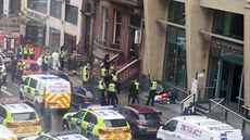 Policie zasahuje pi incidentu v centru Glasgow. (26. ervna 2020)