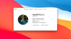 Operaní systém macOS Big Sur, který bí na  procesoru od Applu.