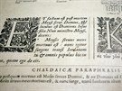 Detail jednoho ze t svazk Bible z prvn poloviny 17. stolet ve fondu...