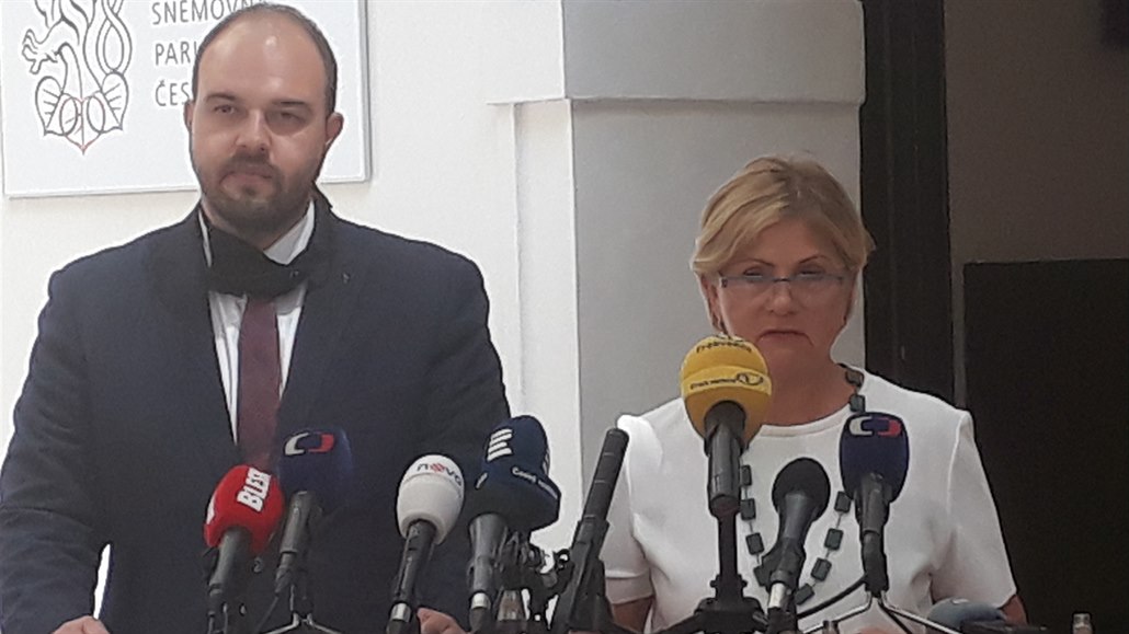 Poslankyn� za ANO V�ra Procházková a poslanec Pirát� Luká� Barto� p�edstavili...