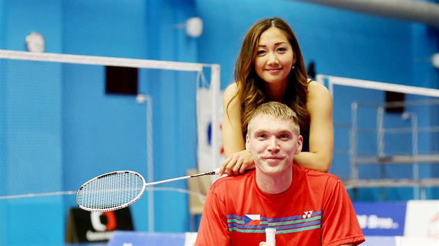 Badmintonové duo. Český reprezentant Milan Ludík a jeho přítelkyně Kate Foo Kune z Mauricia.