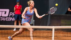 Petra Kvitová v utkání proti Markét Vondrouové.