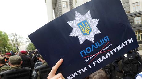 Protesty proti policejnímu násilí v Kyjev