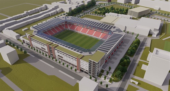 Vizualizace přestavby brněnského stadionu