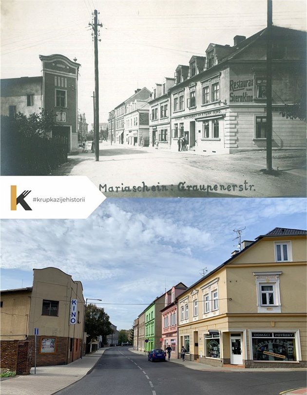 Kino v Krupce zahájilo slavnostn provoz roku 1913. Nazývalo se Stern, esky...
