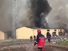 Poár v turecké továrn na výrobu ohostroj