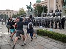 Blehrad a dalí srbská msta zachvátily protesty. (8. ervence 2020)