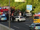 Nehoda na výpadovce na praském Chodov (5. 7. 2020)