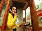 Telefonní budka v Muzeu komunismu