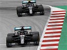 Tréninky na Velkou cenu Rakouska formule 1 ovládly vozy Mercedes. V popedí...