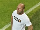 Liberecký trenér Pavel Hoftych bhem finále národního poháru se Spartou.