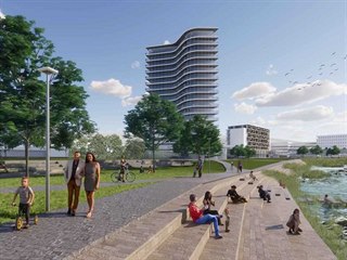 Architekti z pražského studia CASUA navrhli vybudovat bytový „mrakodrap“ s 19....
