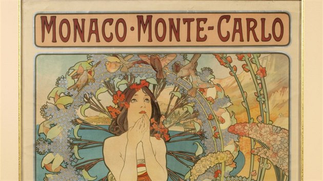 Alfons Mucha, Monako. Monte Carlo, 1897, barevná litografie, papír (Paříž, F. Champenois), Západočeské muzeum v Plzni