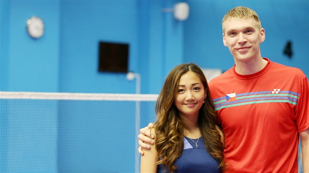 Badmintonové duo. Český reprezentant Milan Ludík a jeho přítelkyně Kate Foo...
