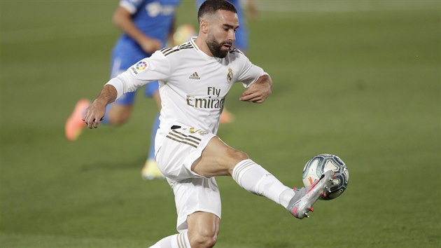 Dani Carvajal z Realu Madrid v zpase s Getafe.