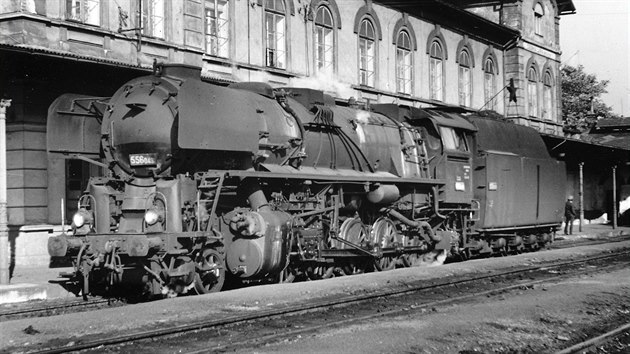 Lokomotiva 556.0497 ve stanici esk Lpa msto, 1978, foto: Karel lais
GPS: 50.6791236N, 14.5396131E