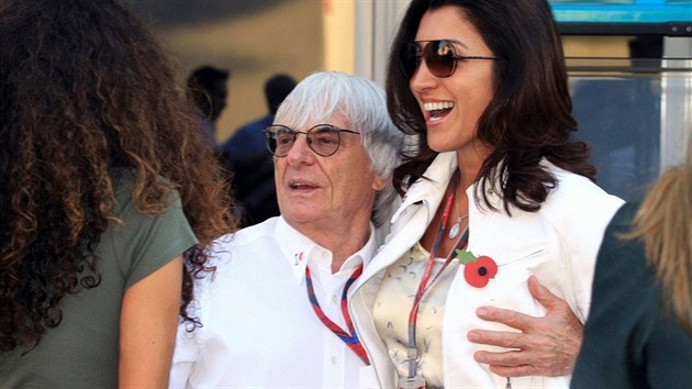 Bernie Ecclestone a jeho ena Fabiana Flosi