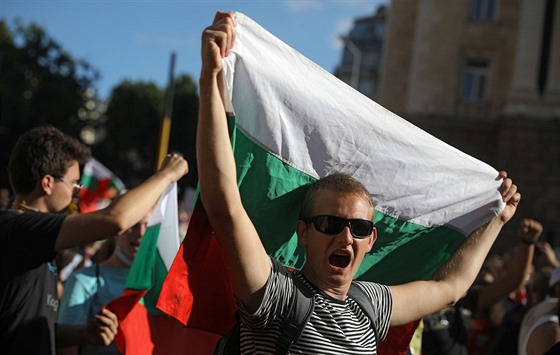 Bulhaři protestují proti vládě premiéra Bojka Borisovova. (11. července 2020)