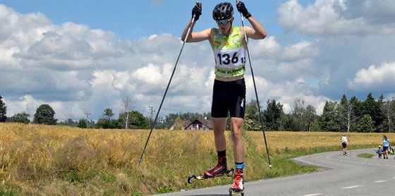 Tomá Luke na trati Skijáckého trojboje v domovské Jilemnici.