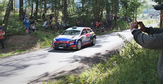 Jari Huttunen na trati Rallye Bohemia.