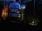 Záchranái zasahují u nehody dvou vlak na koridoru u eského Brodu, která si...