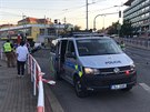 V Praze 8 dolo k nehod dvou osobnch aut, z nich jedno bylo policejn. (13....
