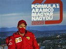 Sebastian Vettel na tiskové konferenci ped Velkou cenu Maarska.