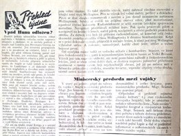 Časopis Čechoslovák z 20. září 1940, který referuje o prvním náletu 311....