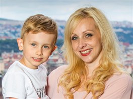 Finalistka soute eská Missis 2020/2021 Lucie Rychlá a její syn Sebastian