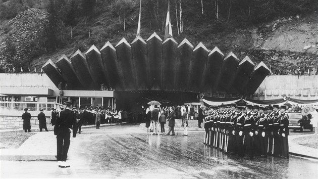 Slavnostní otevření Montblanského tunelu (19. července 1965)