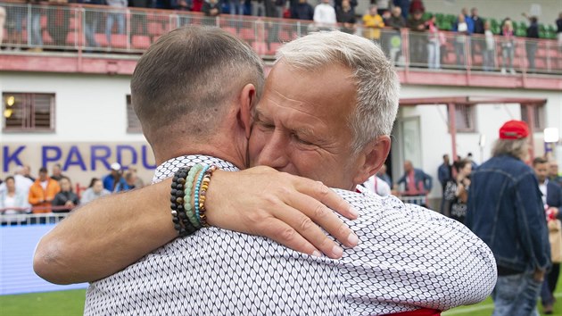 Postupov radost fotbalist Pardubic.