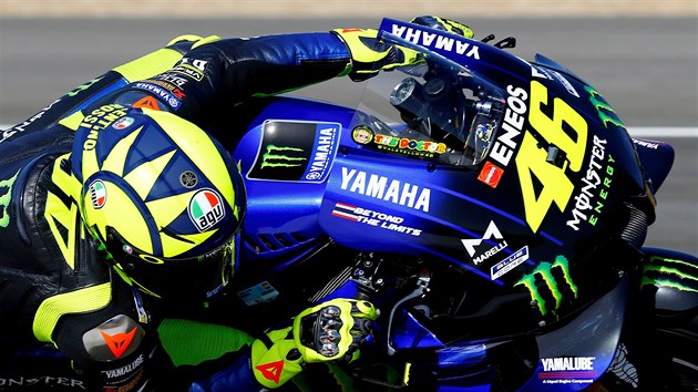 Valentino Rossi bhem trninku na okruhu v Jerezu