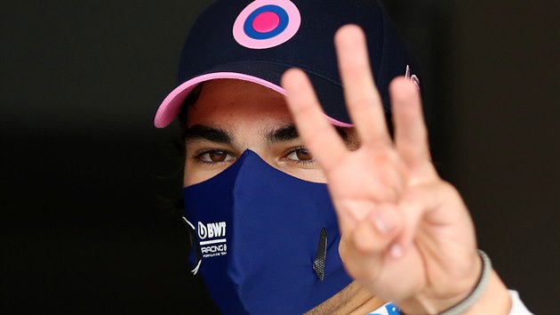 Lance Stroll z Racing Pointu po kvalifikaci F1 v Maarsku