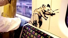 Obrázky krys, které britský streetartový umlec a aktivista Banksy nedávno...