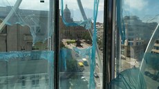 výhled z budovy na Václavské nám�stí