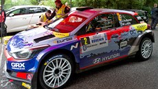 Jari Huttunen ped startem Rallye Bohemia.