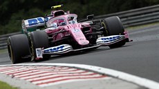 Lance Stroll  z týmu Racing Point ve Velké cen Maarska F1.