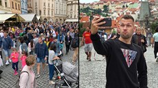 tyi z pti turist v Praze jsou nyní ei. Reportér Matj Smlsal se za nimi...