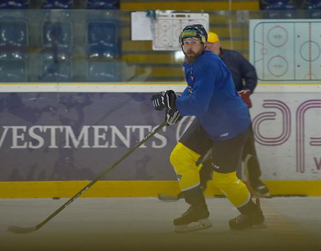 Michal Trávníek na tréninku Ústí nad Labem.