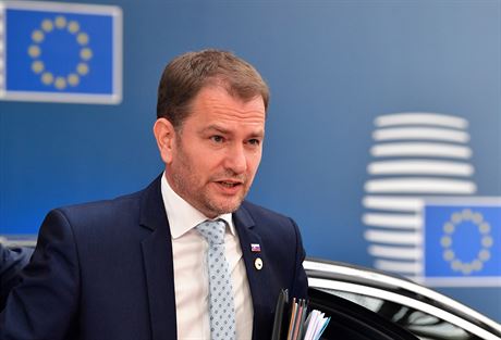 Slovenský premiér Igor Matovi na summitu EU v Bruselu k rozpotu a obnov...