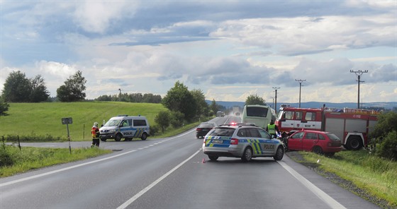 Dopravní nehoda u Dolního Žandova z 15. července.