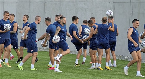 První trénink fotbalist Baníku Ostrava.