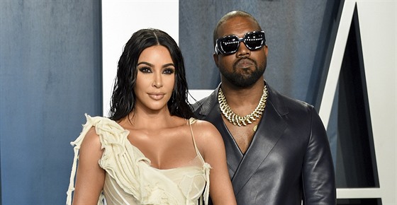 Kim Kardashianová a Kanye West (Los Angeles, 9. února 2020)
