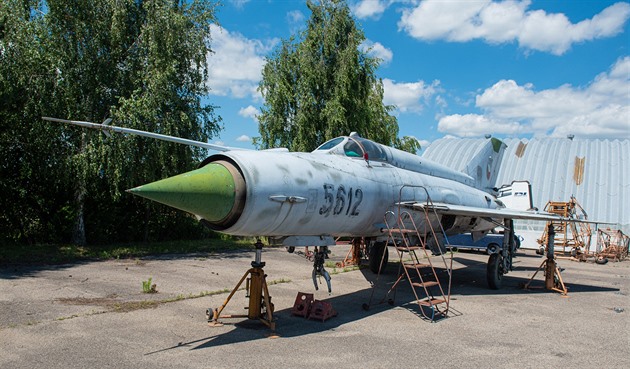 Ruská stíhaka MiG-21, verze MF byla od roku 1975 souástí protivzduné obrany...