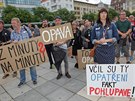 Demonstrace proti rozen protikoronavirovch opaten na Masarykov nmst...