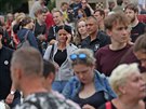 V Ostrav se konala demonstrace proti plonému rozíení protikoronavirových...