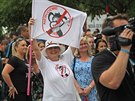 V Ostrav se konala demonstrace proti plonmu rozen protikoronavirovch...
