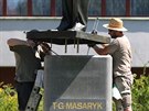 Socha T. G. Masaryka se na humpoleck Tyrovo nmst vrtila po dvoumsnm...